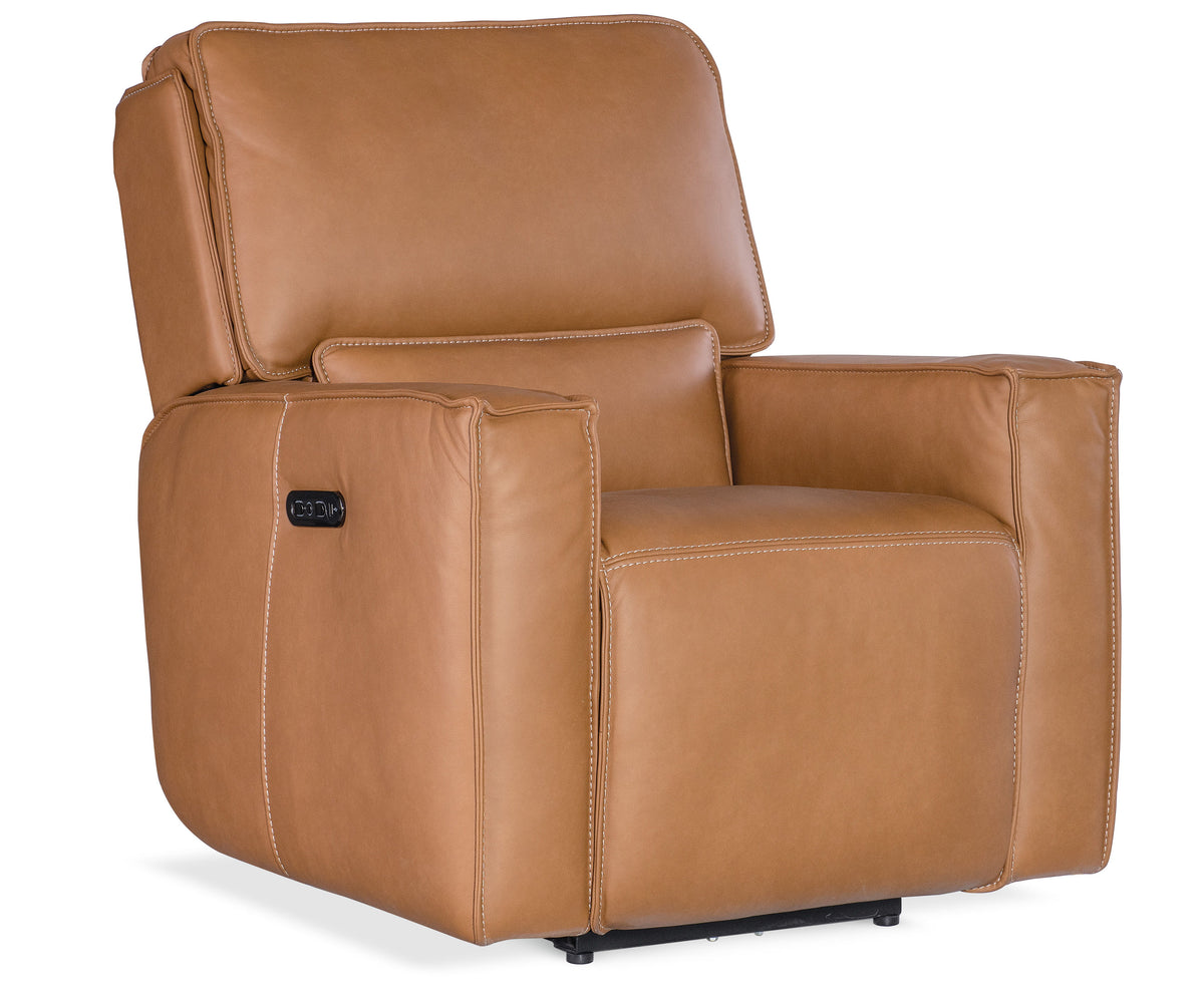 Miles Zero Gravity Power Recliner With Power Headrest - Light Brown by Hooker Furniture - View 1