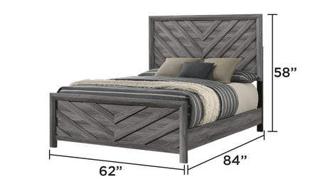 Denver Modern Style 4 Pc Queen Bedroom Set Made with Wood in Gray(NJ INVENTORY) - sold by Home Elegance USA