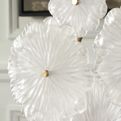 Glass Garden Table Sculpture Gold / White - White / Gold by Uttermost - View 7