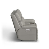 Porter Power Reclining Loveseat With Console, Power Headrest, & Lumbar | Flexsteel