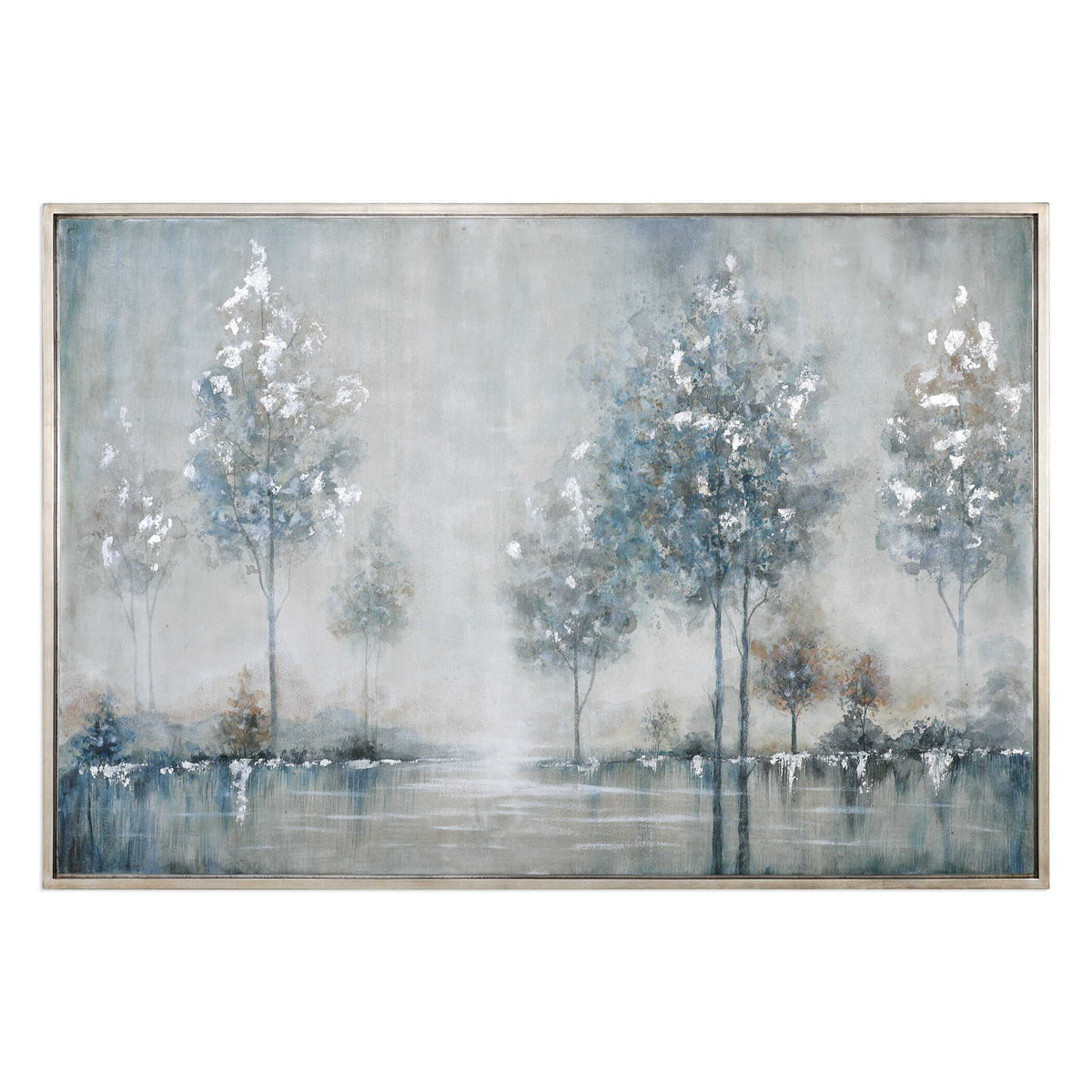Walk In The Meadow Landscape Art - Light Gray / Blue by Uttermost - View 1