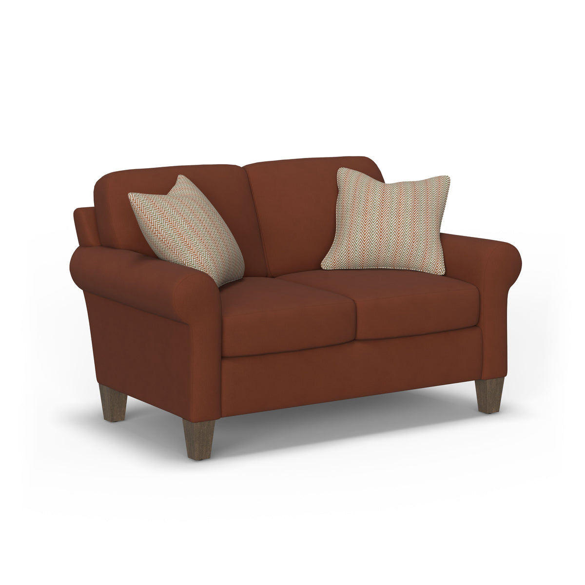Moxy Fabric Loveseat, Curved Sock Arms | Flexsteel