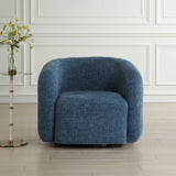 Junie Swivel Barrel Chair - Blue by Uttermost - View 3