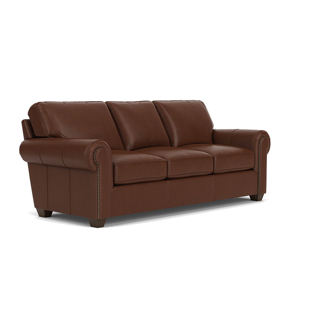 Carson Leather Sofa, Nailhead Trim | Flexsteel