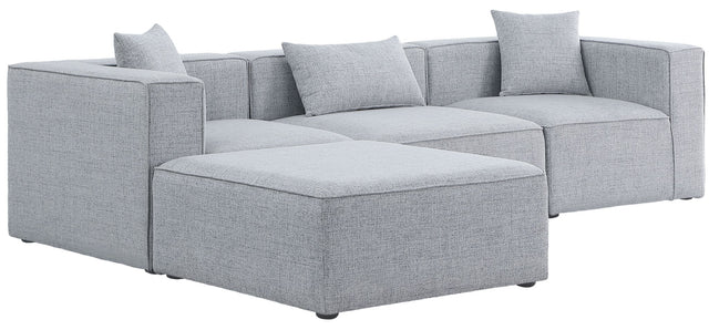 Cube - Modular Sectional 4 Piece - Gray - Fabric - 630Grey - Sec4A - Home Elegance USA - 1