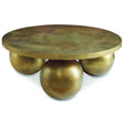 Triplet Antique Brass Coffee Table - Gold by Uttermost - View 1