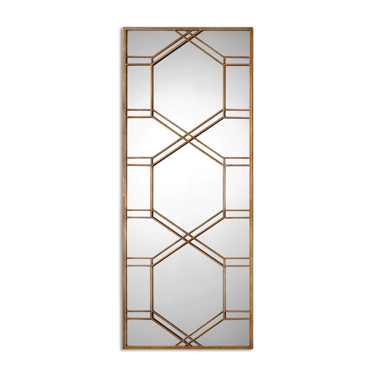 Kennis Leaf Leaner Mirror - Gold by Uttermost - View 1