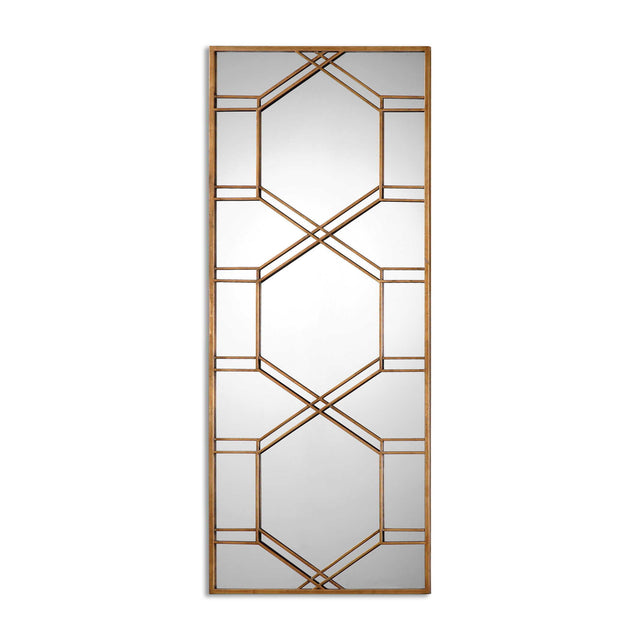 Kennis Leaf Leaner Mirror - Gold by Uttermost - View 1
