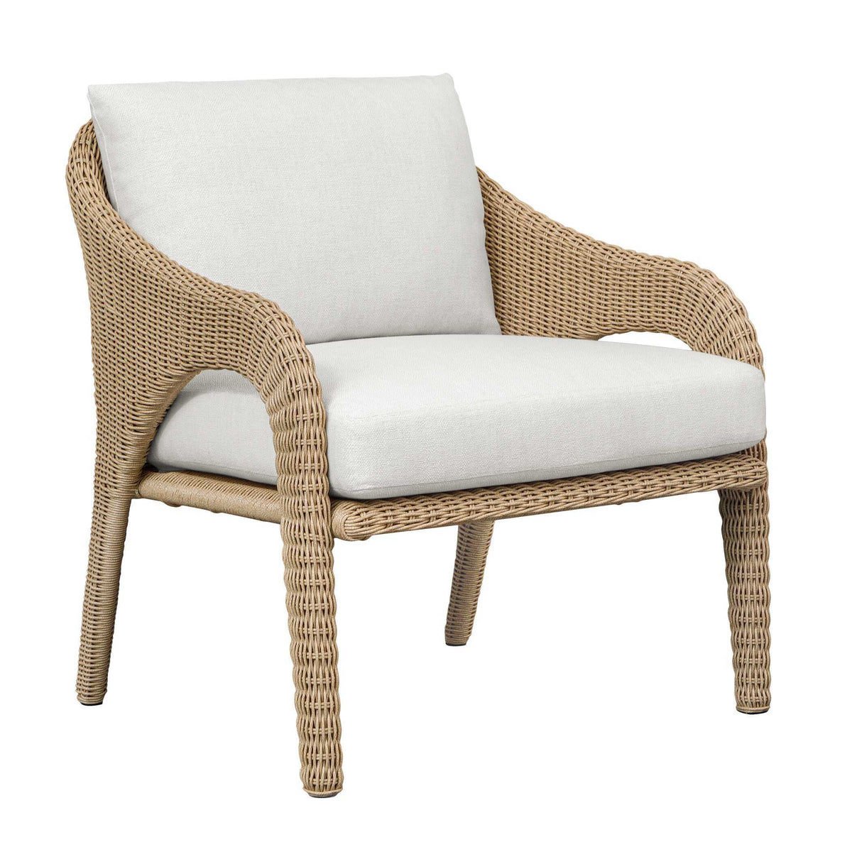 Kavali Outdoor Wicker Lounge Chair Woodtone - Light Brown by Uttermost - View 5