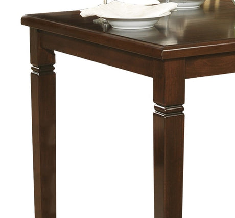 5pc Transitional Style Dining Furniture Set Table and 4x Side Chairs Fabric Upholstered Seat Espresso Finish Wood - sold by Home Elegance USA