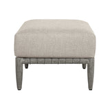 Borneo Outdoor Ottoman Dove - Light Gray by Uttermost - View 3