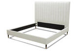 Hemlock - Contemporary White Fabric EK Bed - View Image 1