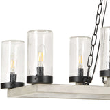Edgecomb 10 Light Indoor-Outdoor Chandelier Black / Gray - Gray / Black by Uttermost - View 4