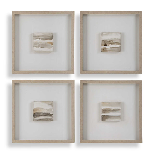 Studying Sepia Hand Painted Canvases (Set of 4) - Light Brown by Uttermost - View 1