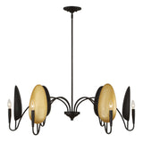 Warwick 6 Light Chandelier Matte Black - Black / Gold by Uttermost - View 5