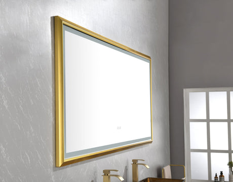 96in. W x 48 in. H LED Lighted Bathroom Wall Mounted Mirror with High Lumen+Anti - Fog Separately Control bedroom full - length mirror bathroom led mirror hair salon mirror - W1272102710 - image - 2