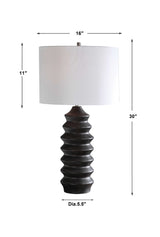Mendocino Modern Table Lamp - Black / White by Uttermost - View 9