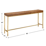 Moran Burl Console Table - Light Brown by Uttermost - View 5
