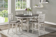 Traditional Design Antique White Finish Counter Height Dining Set 5pc Table w Extension Leaf and 4 Counter Height Chairs - sold by Home Elegance USA
