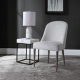 Brie Armless Chair (Set of 2) - White by Uttermost - View 3
