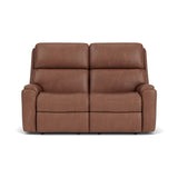 Rio Transitional Leather Reclining Loveseat | Flexsteel