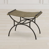 Playa Seagrass Small Bench - Black / Dark Gray by Uttermost - View 2