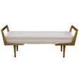 Waylon Modern Bench Ivory - White / Light Brown by Uttermost - View 1
