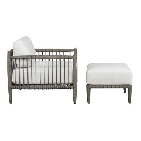 Borneo Cushion Outdoor Ottoman - White by Uttermost - View 14