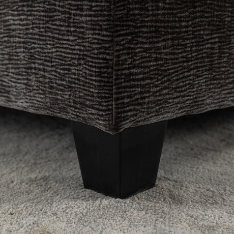 Modern Chenille Upholstered Sectional Sofa with Ottomans, USB Ports, Cup Holders, and Storage in Grey - sold by Home Elegance USA