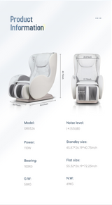 Massage Chairs SL Track Full Body and Recliner, Shiatsu Recliner, Massage Chair with Bluetooth Speaker-Beige Home Elegance USA