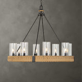 Palm Royal 8 Light Indoor-Outdoor Chandelier Black / Light Brown - Light Brown / Black by Uttermost - View 3
