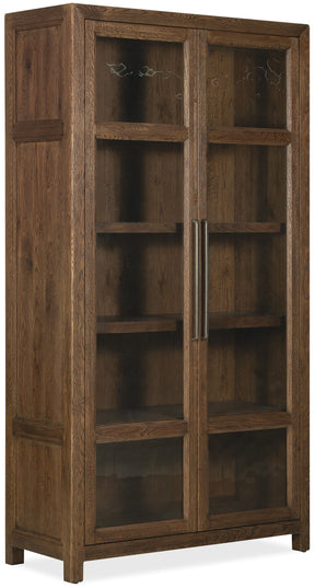 Driftwood Display Cabinet Worn Saddle - Dark Brown by Hooker Furniture - View 1