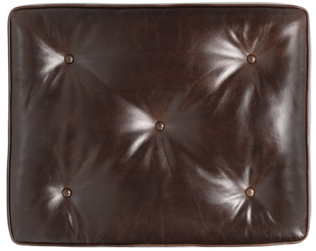 Belvedere Tufted Footstool - Dark Brown by Hooker Furniture - View 3