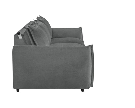 Eaden Gray Chenille Power Sofa w/Sleeper - sold by Home Elegance USA