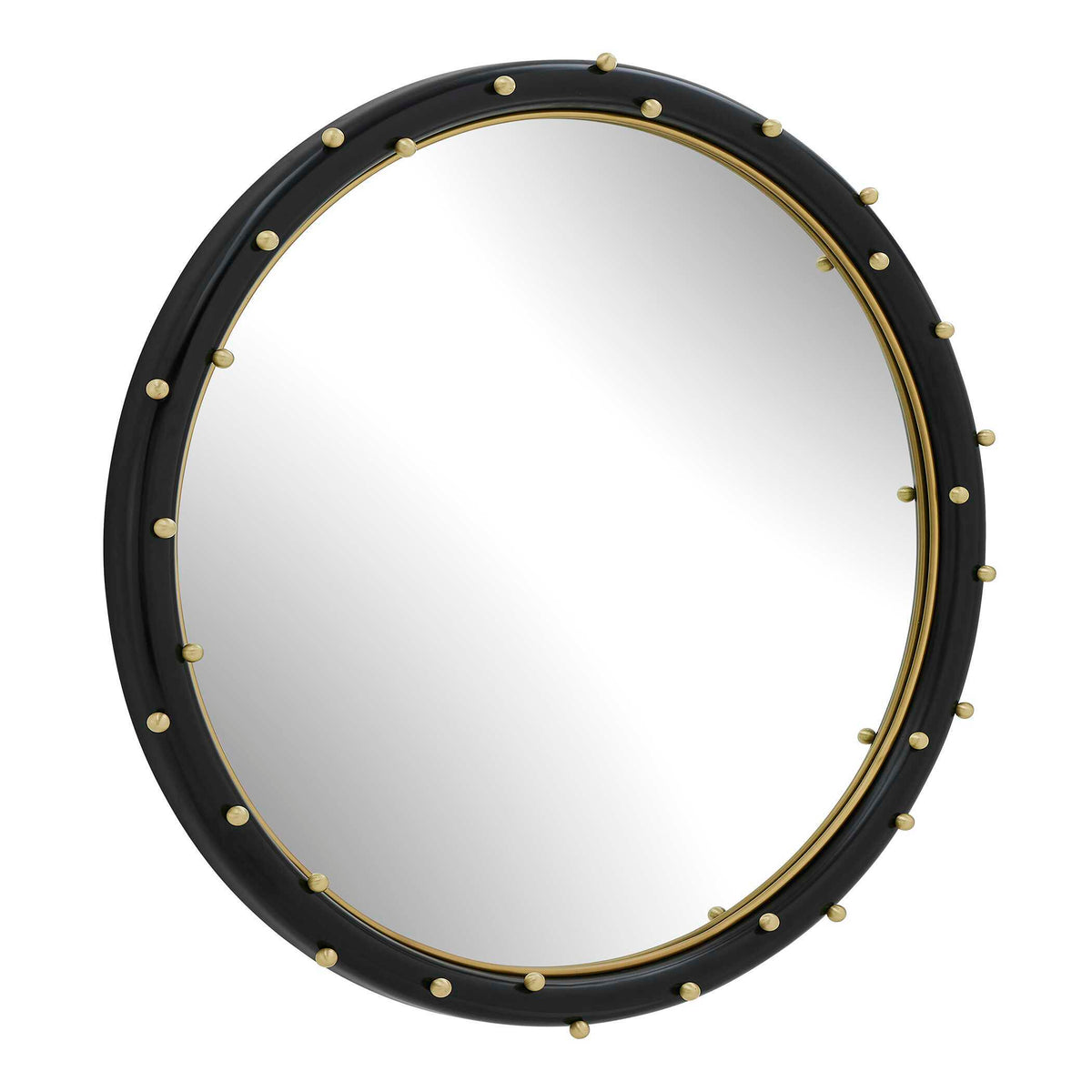 Helia Round Mirror - Black by Uttermost - View 4