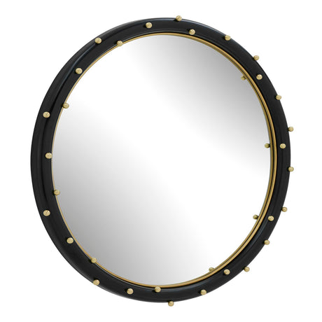 Helia Round Mirror - Black by Uttermost - View 4