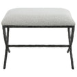Brisby Fabric Small Bench - Light Gray by Uttermost - View 1