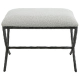 Brisby Fabric Small Bench - Light Gray by Uttermost - View 1