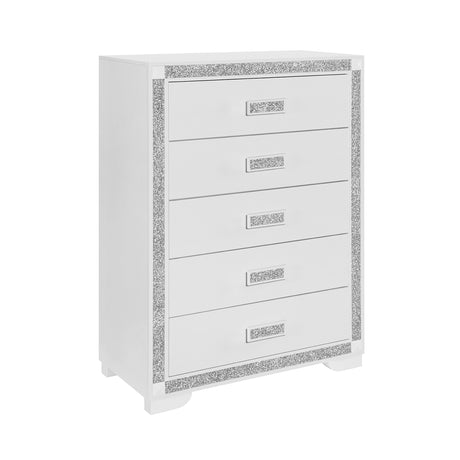Soulmarie White 5PC King Bedroom Set - sold by Home Elegance USA
