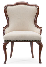 Charleston Upholstered Arm Chair (Set of 2) - Dark Brown / Beige by Hooker Furniture - View 4