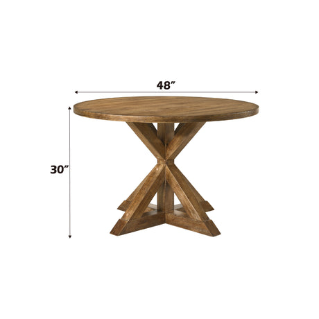 Wallace II Weathered Oak 5PCs Dining Room Set - sold by Home Elegance USA