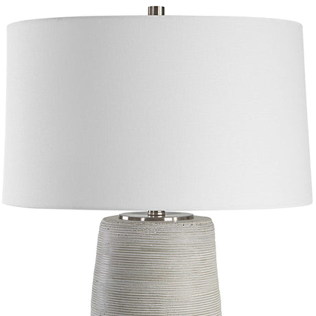 Mountainscape Table Lamp - Silver / White by Uttermost - View 4
