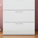 Bliss Glossy Four - Drawer Jumbo Chest in White - B040S00004 - Home Elegance USA - 7