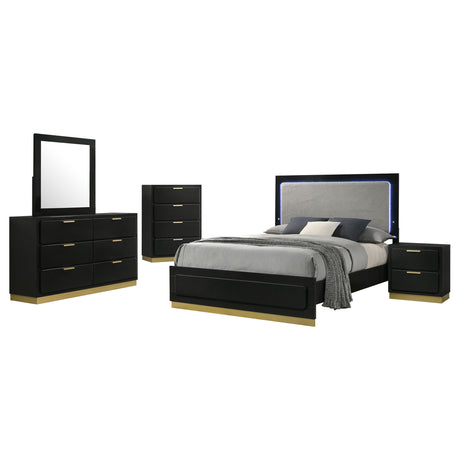 Sophia Black 5-piece Queen Bedroom Set - sold by Home Elegance USA