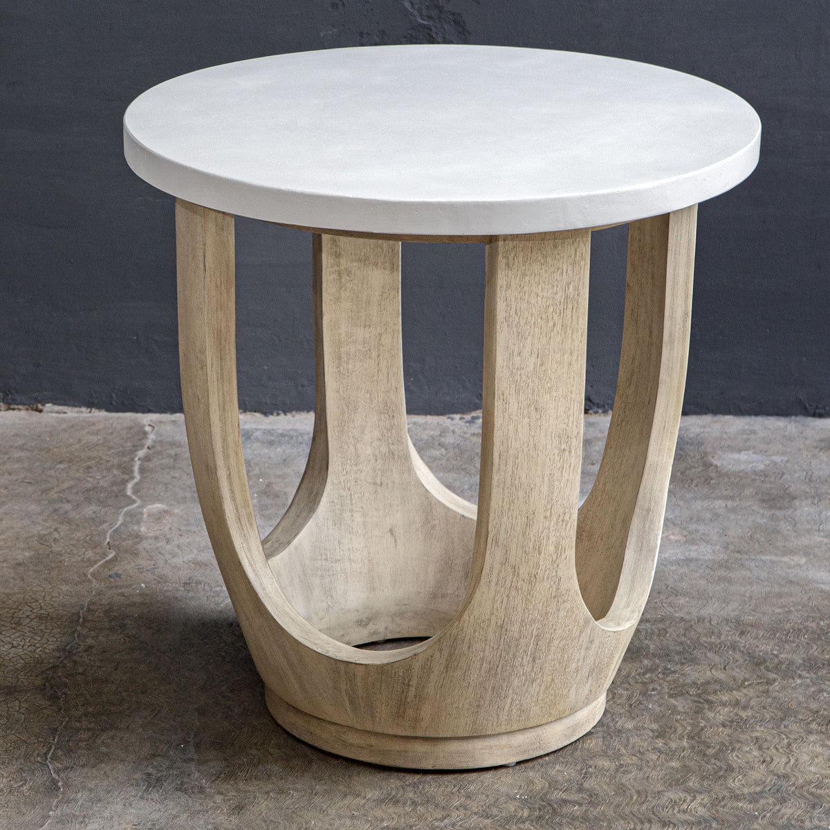 Tatli Stone Top Side Table - Light Brown by Uttermost - View 2