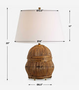 Reed Honey Rattan Table Lamp - Light Brown by Uttermost - View 7