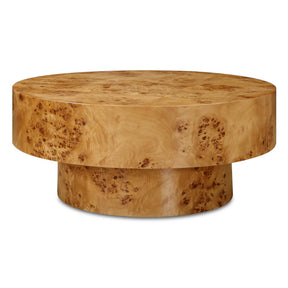 Knots Poplar Round Coffee Table - Light Brown by Uttermost - View 1