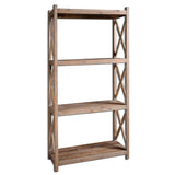 Stratford Reclaimed Wood Etagere - Light Brown by Uttermost - View 1