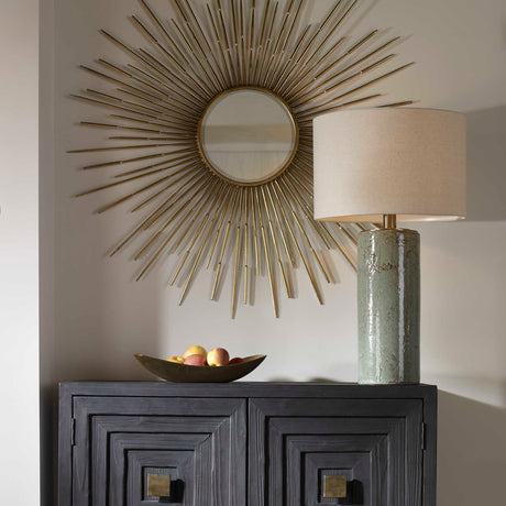 Callais Crackled Table Lamp Aqua - Green / Beige by Uttermost - View 8