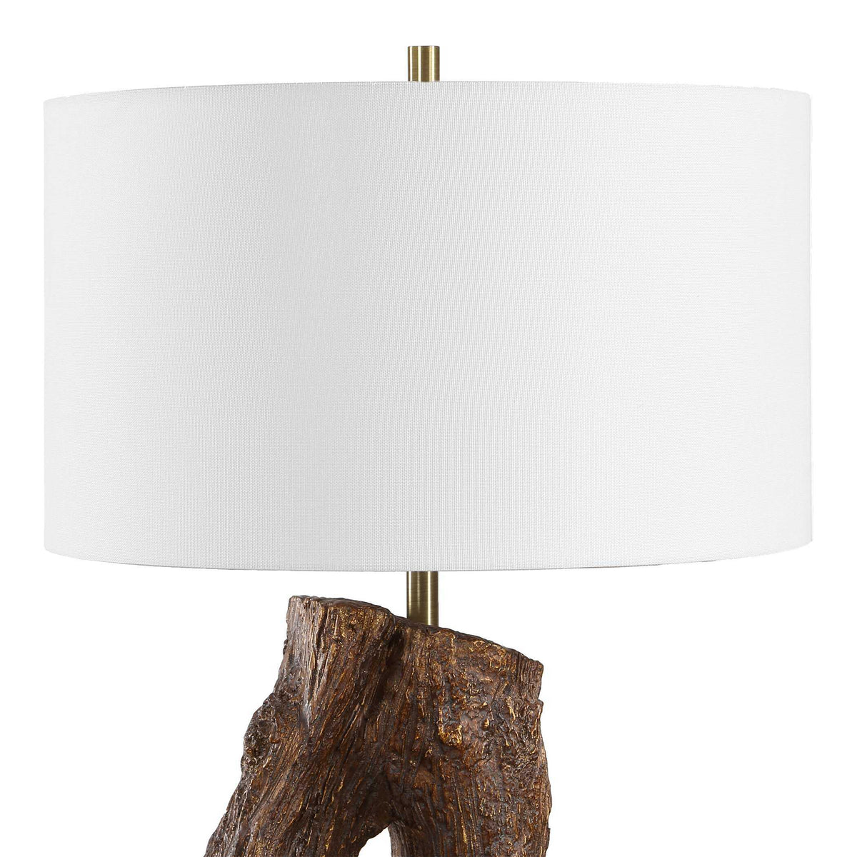 Namath Wood Table Lamp - Dark Brown / White by Uttermost - View 8